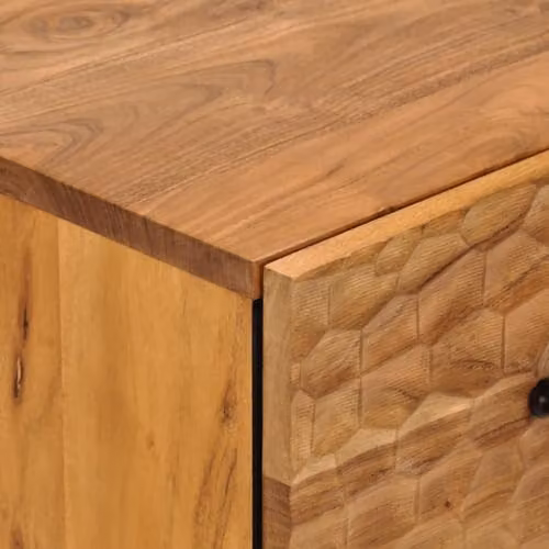 vidaXL Industrial Side Cabinet in Natural Brown Acacia Wood and Metal, W/D/H: 60 x 33 x 75 cm – 3