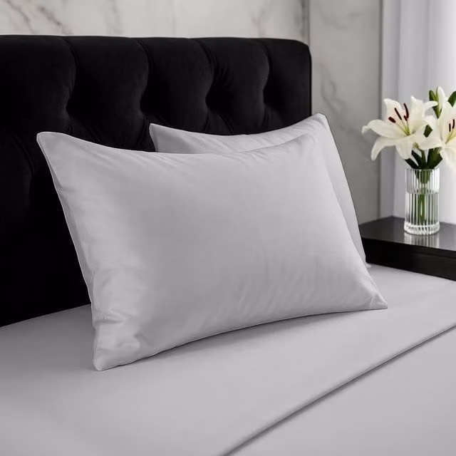 Home Sweet Home UK Silver Microfibre Pillowcase Set of 2 with Envelope Closure, W: 48 cm x L: 74 cm
