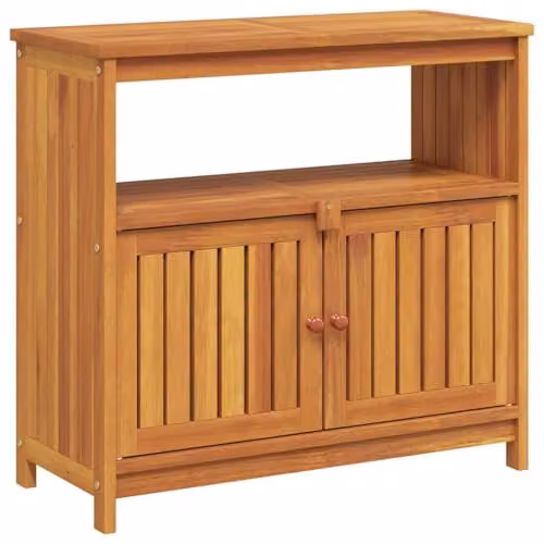 vidaXL Rustic Acacia Wood Garden Console Table, Natural Brown, W: 80 cm, D: 35 cm, H: 75 cm