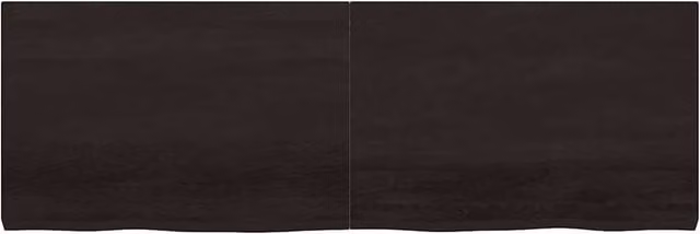 Berkfield Home Beautiful Wall Shelf in Dark Grey, Treated Solid Oak Wood, W: 180 cm, D: 60 cm, H: 2-6 cm