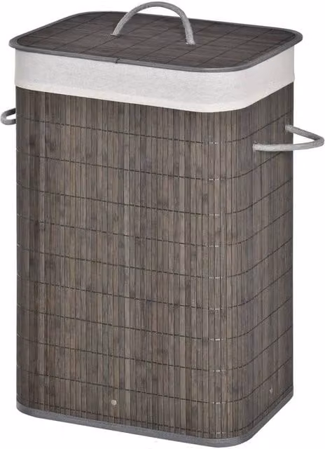 KORVIXA Collapsible Laundry Basket Hamper with Removable Bag in Grey