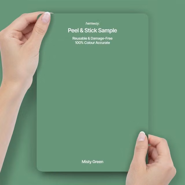 Hemway Interior Paint Sample Swatch in Misty Green