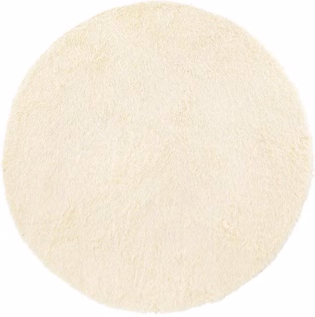 Berkfield Home NAVARRA Shaggy High Pile Rug, Cream/Beige, W/D: 200 x 200 cm – 1