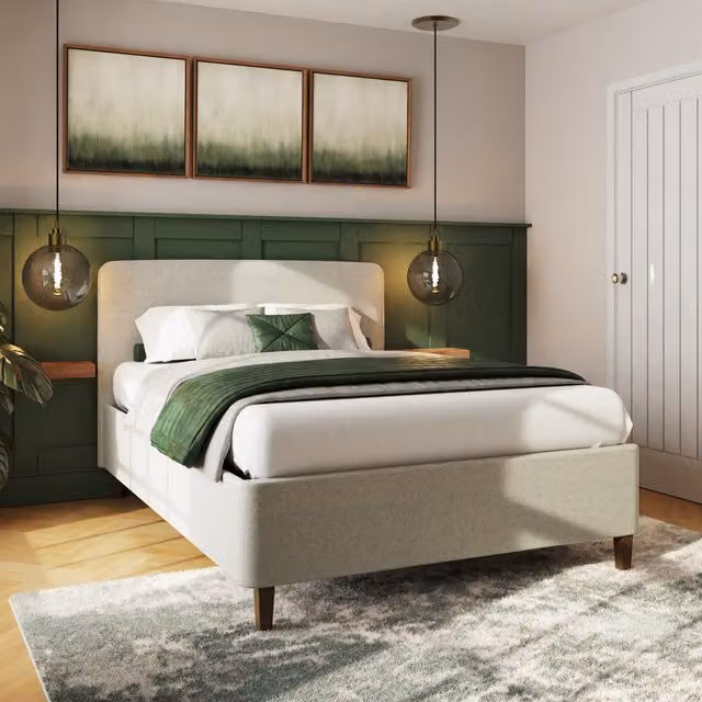 GFW Addison Modern Upholstered Ottoman Bed Frame in Grey, W/D/H: 180 x 200 cm