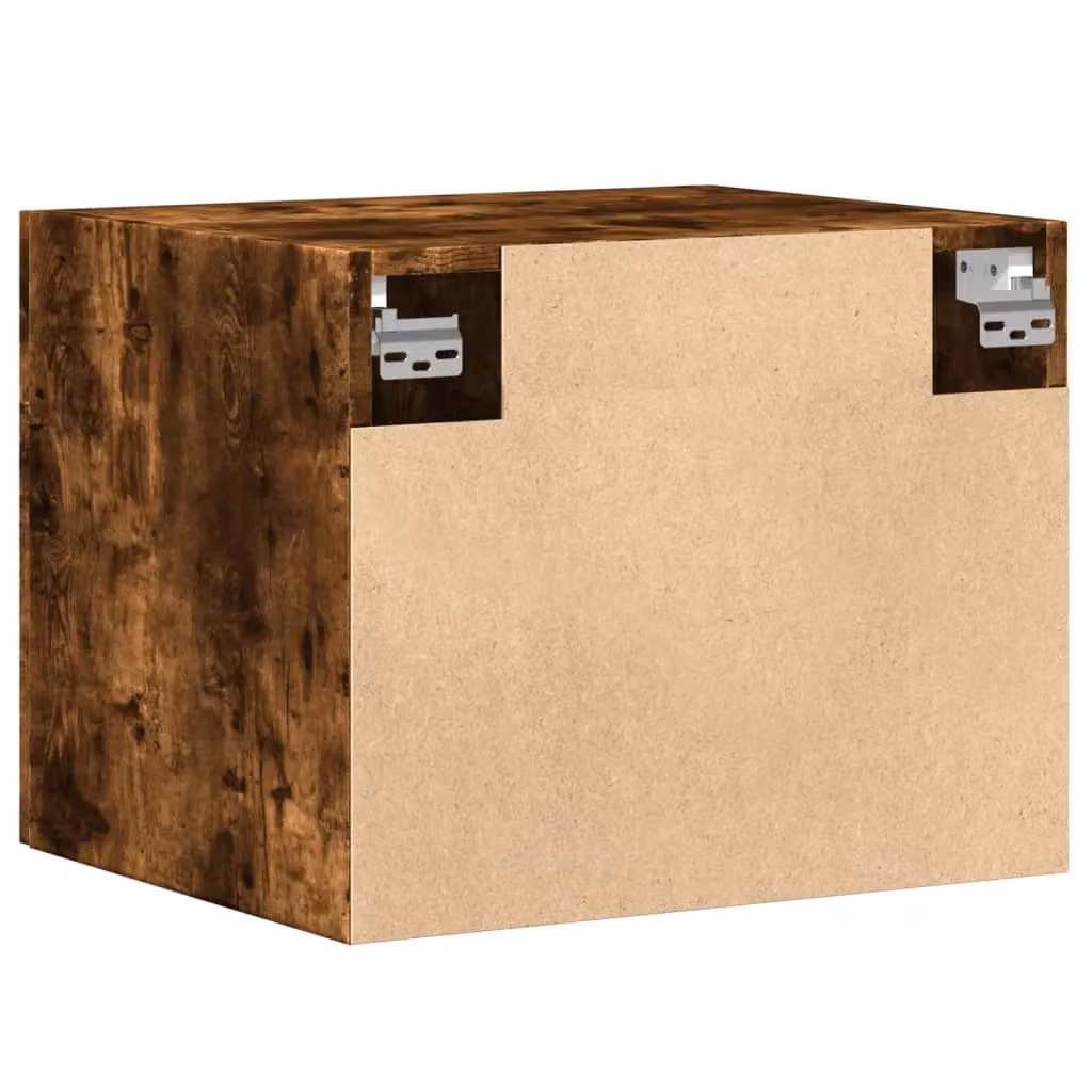 Berkfield Home Smoked Oak Wall Cabinet, Brown, W: 50 cm, D: 40 cm, H: 42.5 cm – 4