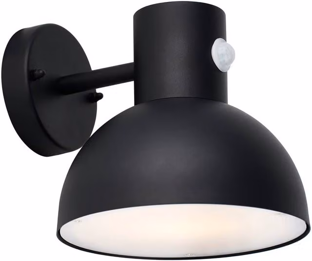 First Choice Lighting Arkle Black Motion Sensor LED Outdoor Wall Light