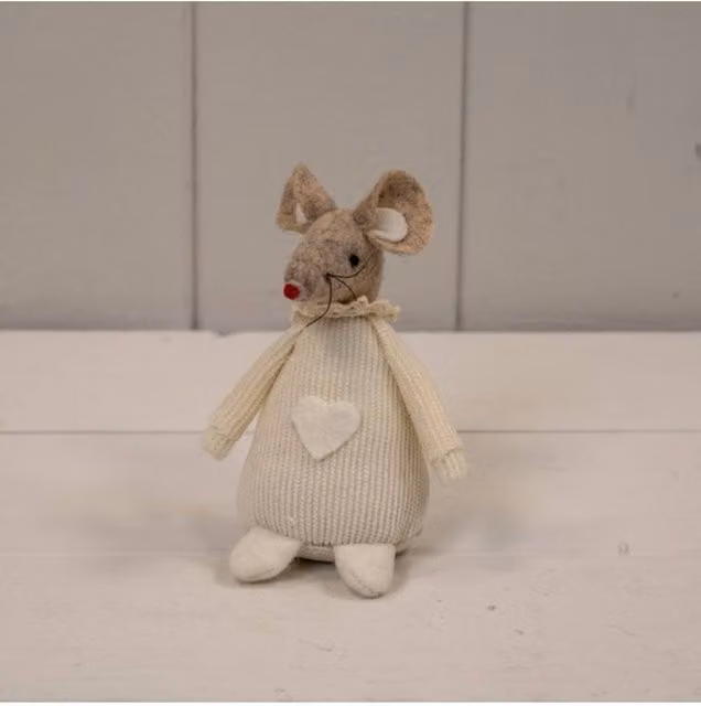 KDMD Cream Fabric Mouse Tabletop Decoration