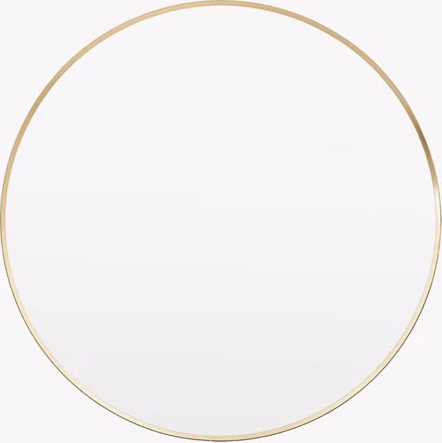 Perch & Parrow Glimpse Large Round Gold Mirror