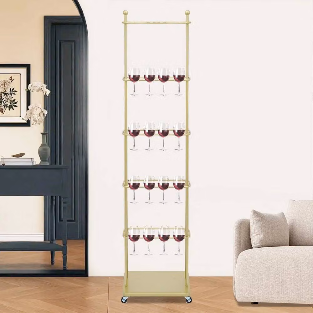 NESTLUNE 5 Tier Gold Champagne Glass Stand, W: 100 cm, D: 60 cm – 2