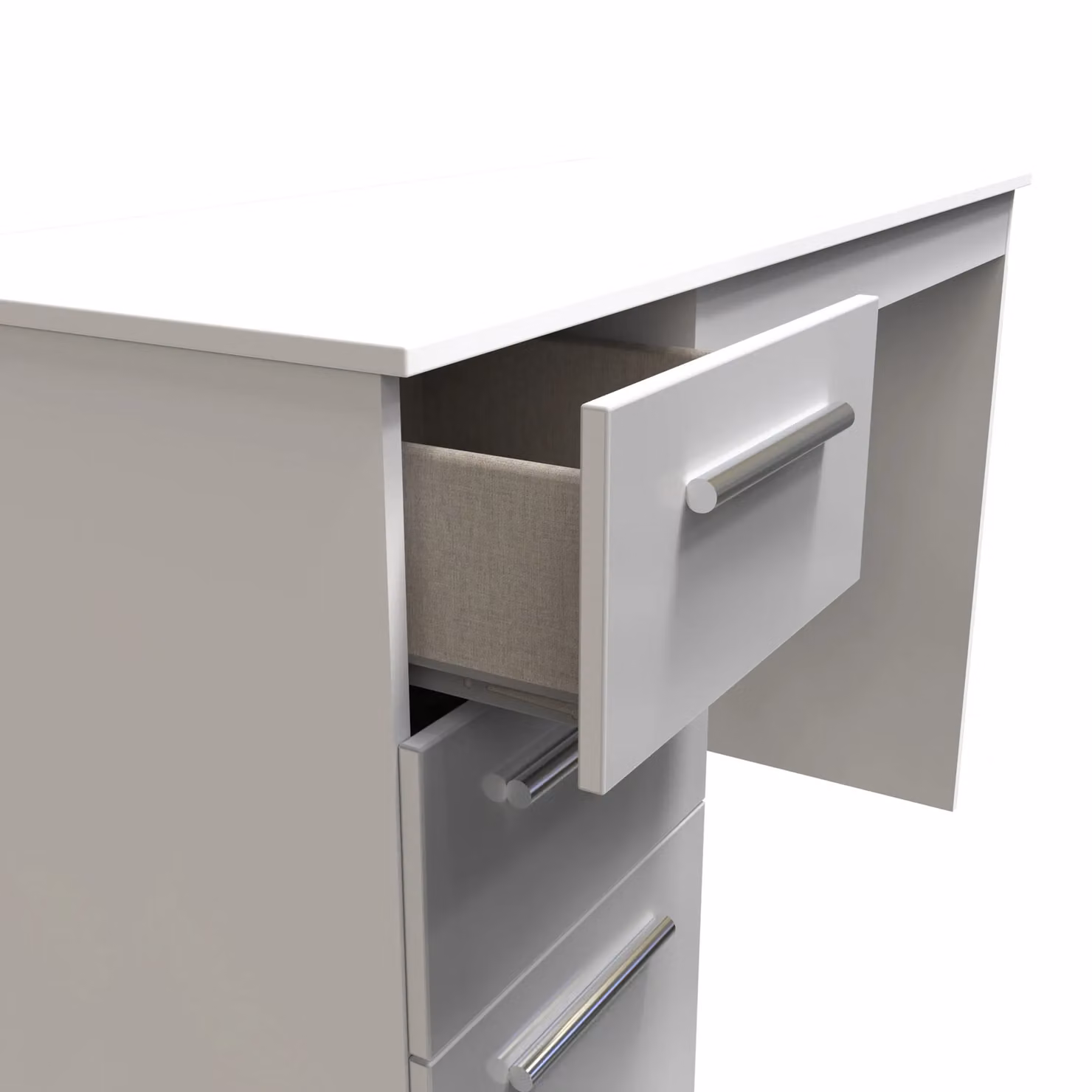 2 U Trent 3 Drawer Desk in Mid Grey – 2