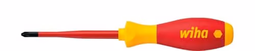 Wiha SB3241 SoftFinish Electric slimFix PZ2 Screwdriver, 100 mm, Red
