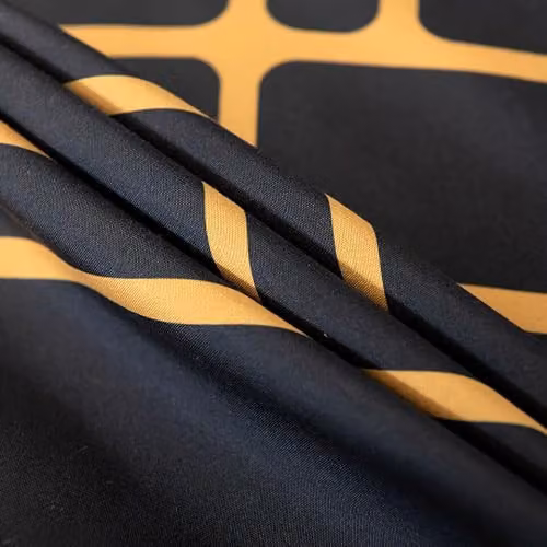 Pamposh Double Microfibre Duvet Cover and Pillowcase Set in Gold and Black, W/D/H: 200 x 200 cm and 50 x 75 cm – 8