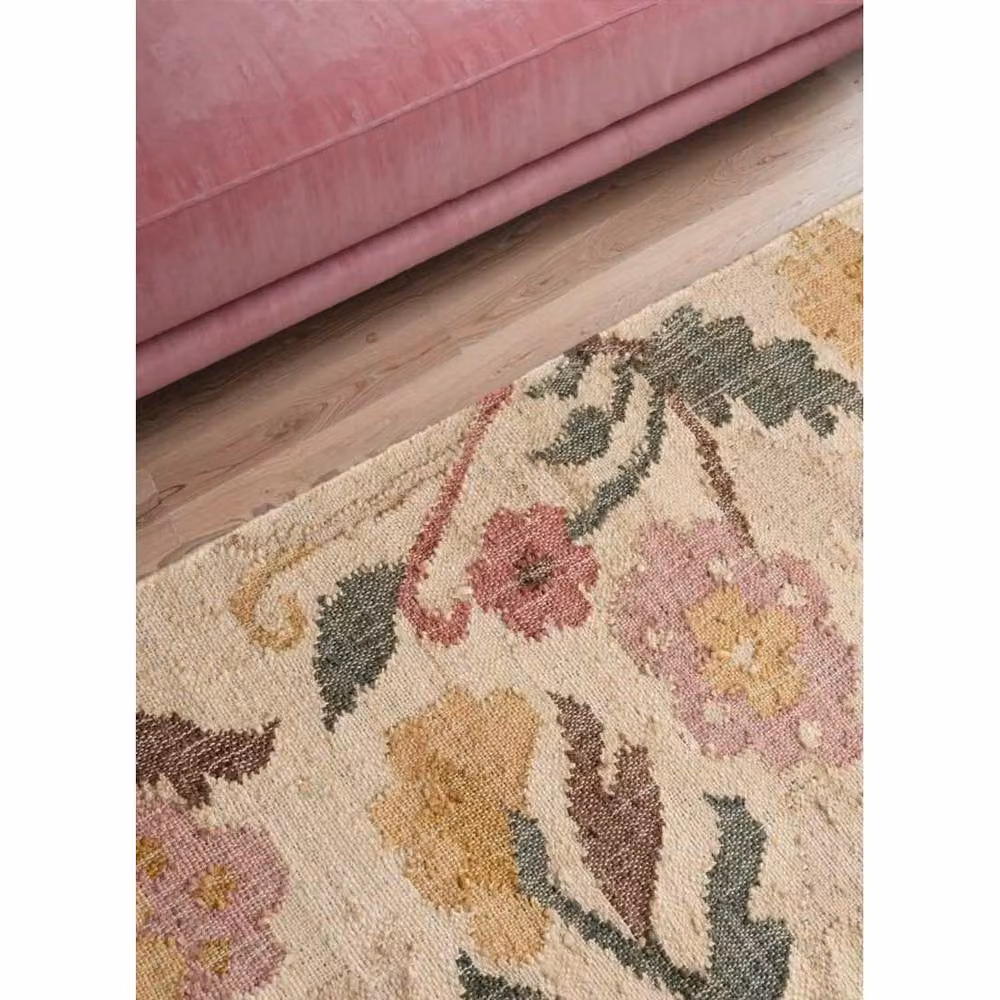 THE RUGS Roya Afghan Kelim Handwoven Jute and Cotton Flatweave Rug in Beige and Multicolour, W: 80 cm, L: 150 cm – 2