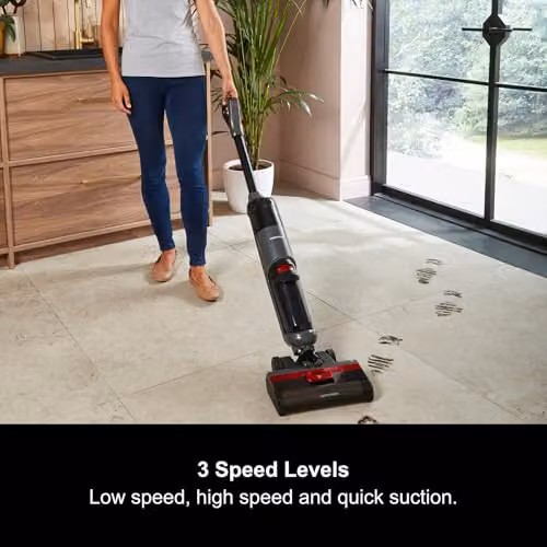 Morphy Richards MRXCOMPLETEPRO Cordless 2-in-1 Hard Floor Wet Dry Vacuum in Grey and Black with Self-Cleaning Mode and Smart LED Display – 4