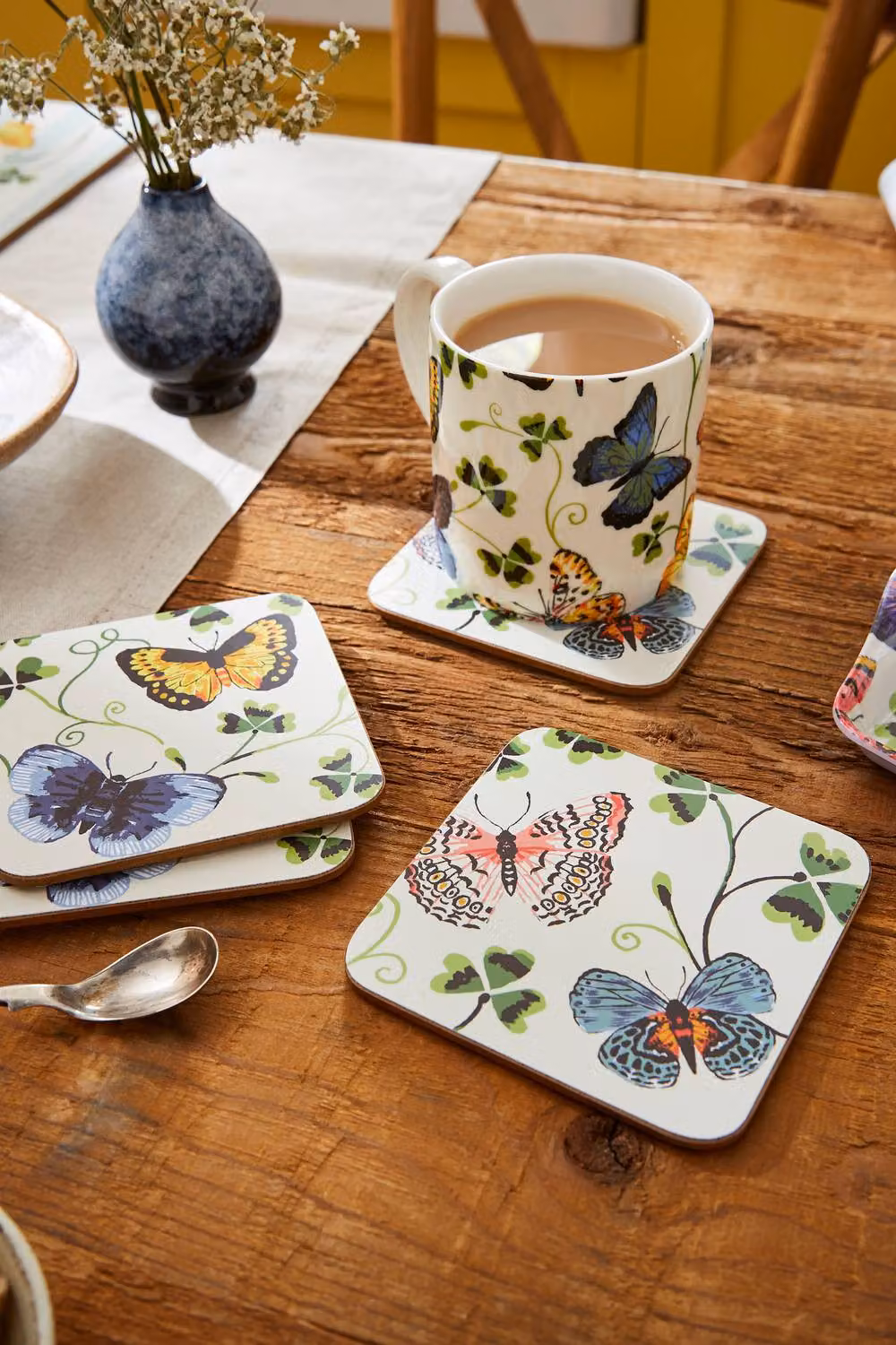 Ulster Weavers Butterfly Grove Floral Bone China Mug in Blue, Green and Multicolour, 250 ml – 3
