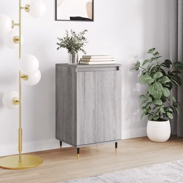 Berkfield Home Grey Sonoma Modern Sideboard in Engineered Wood W/D/H: 40 x 35 x 70 cm