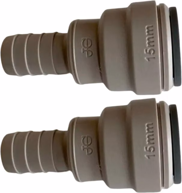 John Guest Hose Connector 15mm x 1/2 inch Beige – 1