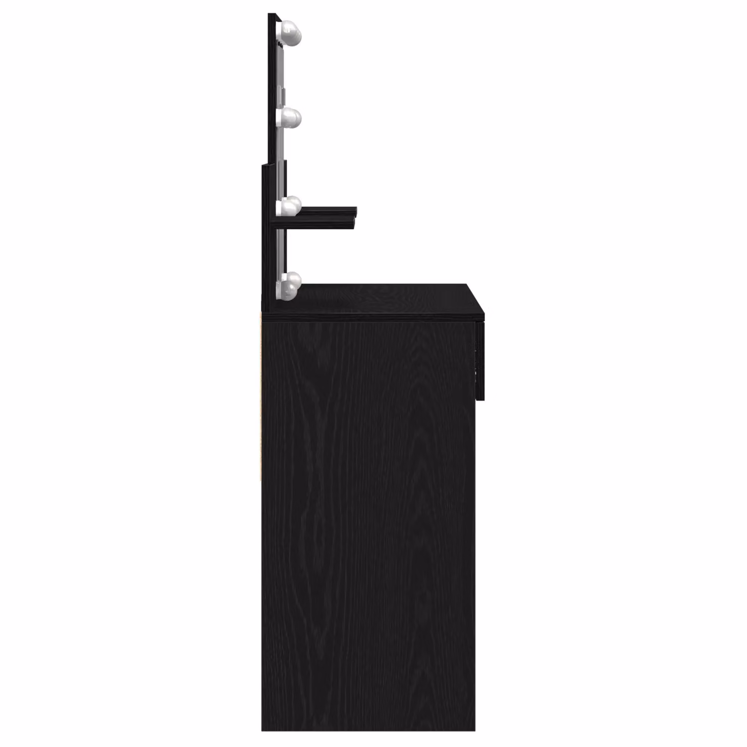 Berkfield Home Modern Black Oak Dressing Table with Hollywood LED, W/D/H: 100 x 40 x 130 cm – 4