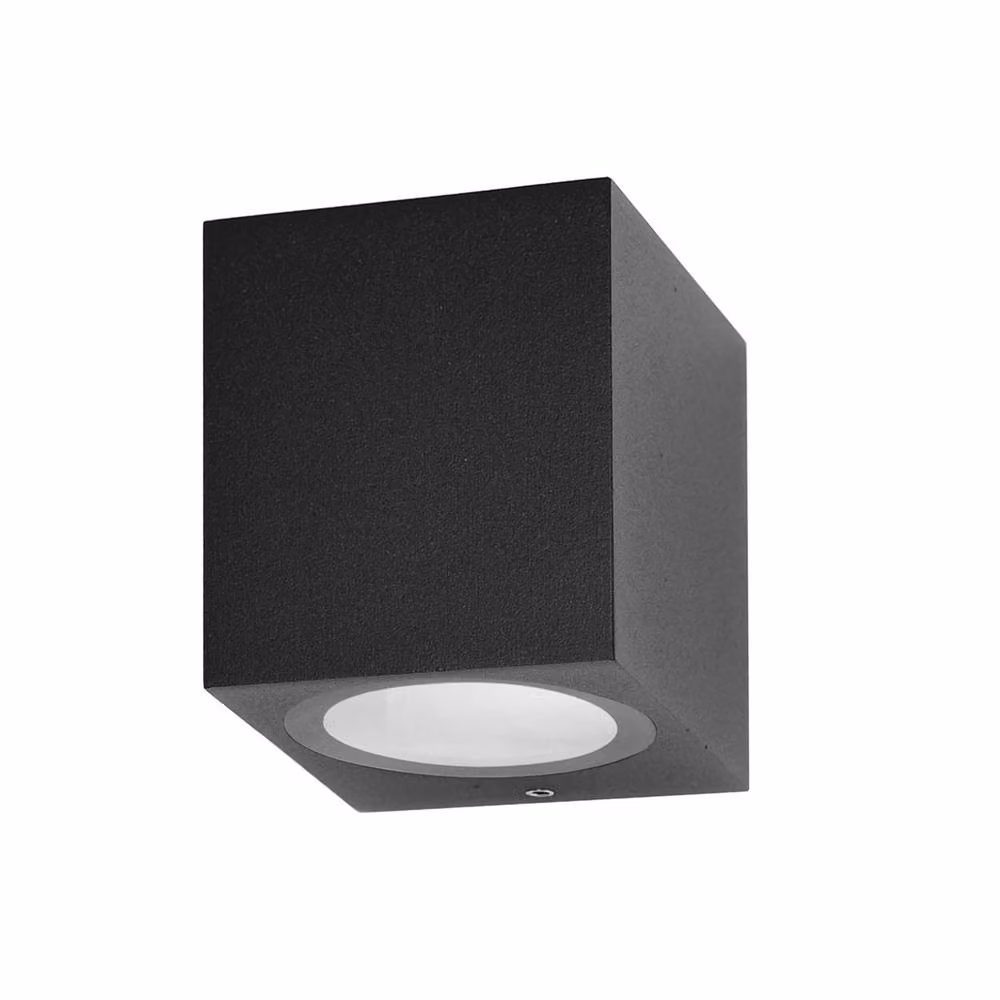 Netlighting Genta Square Outdoor Wall Down Lamp in Black, IP54 Rated Metal Design – 2