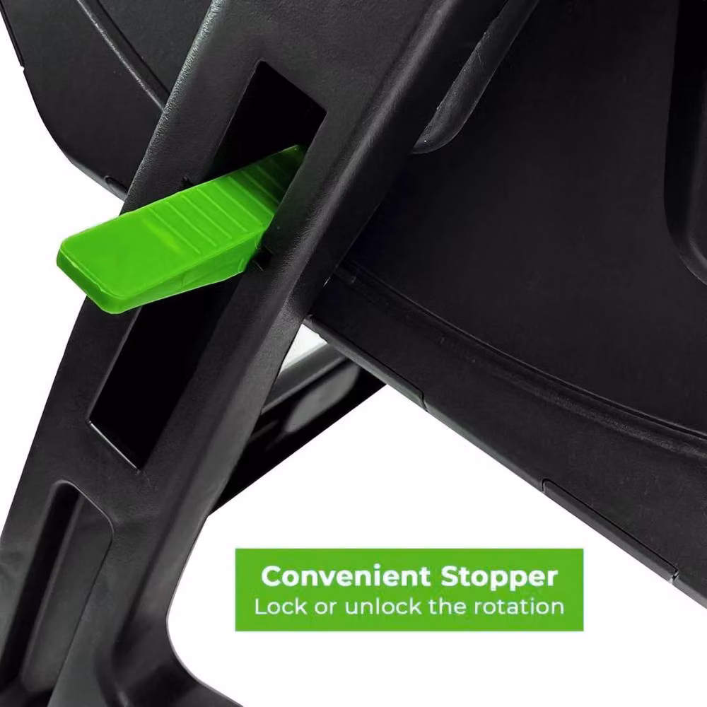 KORVIXA 70L Rotating Garden Compost Tumbler in Black – 4