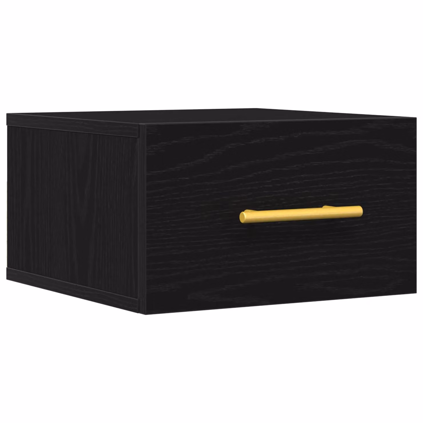 Berkfield Home Wall-Mounted Black Oak Bedside Cabinet W/D/H: 35 x 35 x 20 cm – 2
