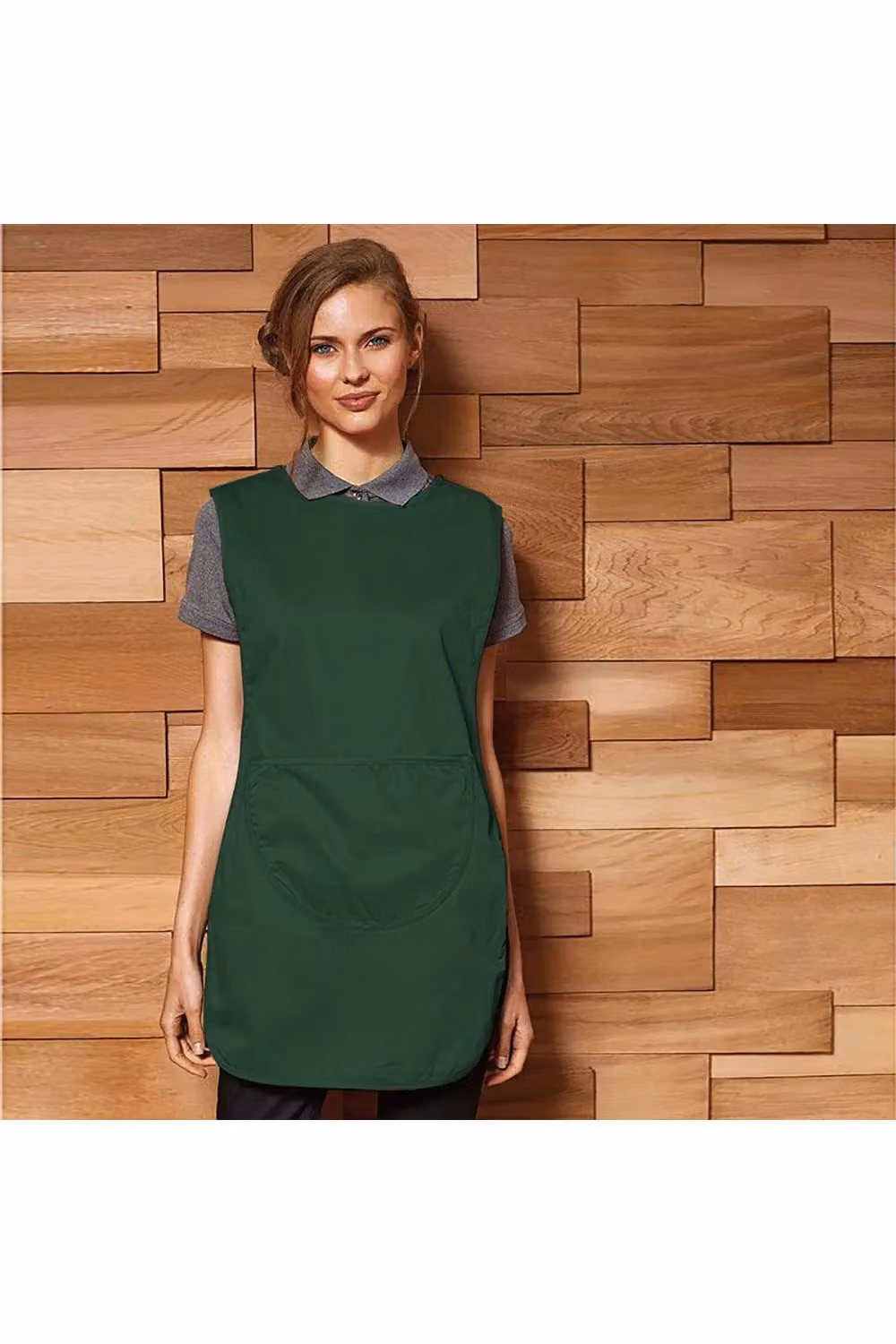 Premier Women's Poly-Cotton Pocket Tabard Workwear in Green, Size: 3XL – 2