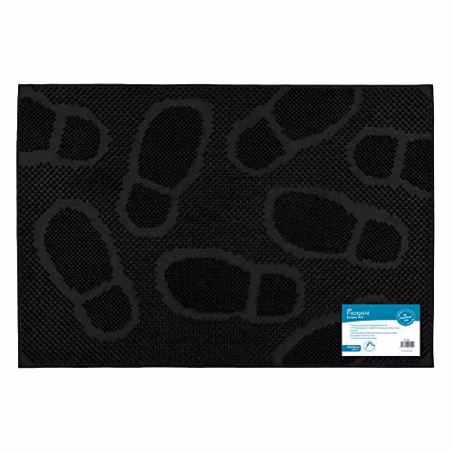 JVL Black Rubber Pin Doormat, W: 40 cm, D: 60 cm – 5