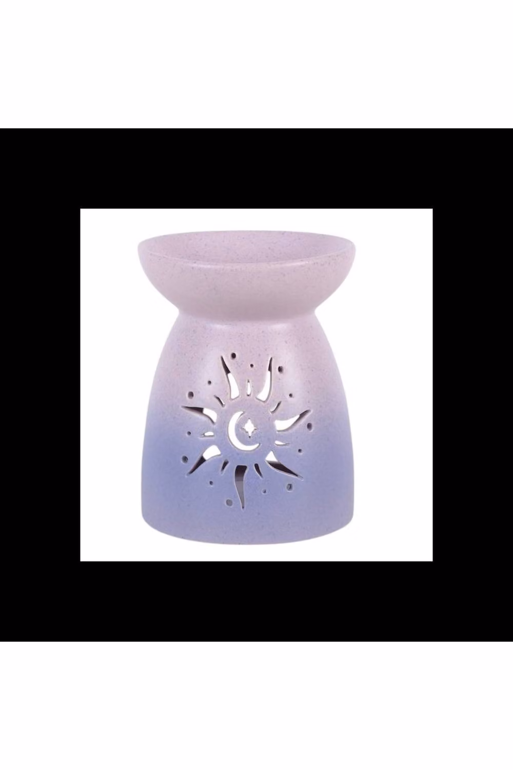 KDMD Purple Sun Cut Out Ceramic Oil Burner - Pastel Skies Celestial Tabletop Tealight Warmer – 2
