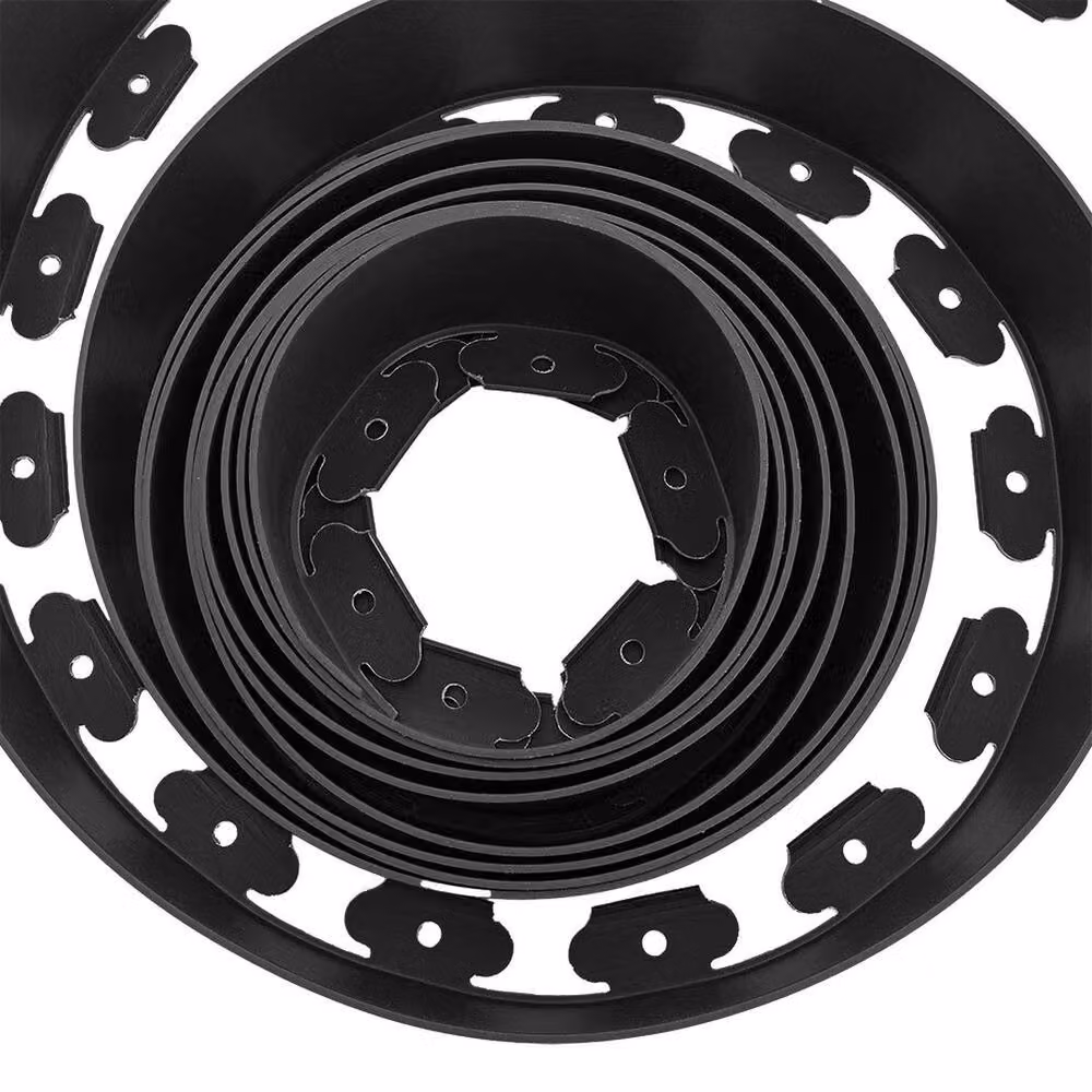 FLAVORA Black Plastic Grass Lawn Path Edge Pathway – 3