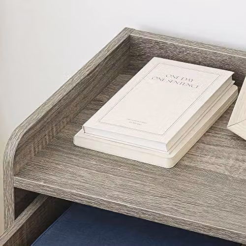 HOMCOM Set of 2 Grey Wall Mounted Floating Nightstands – 4