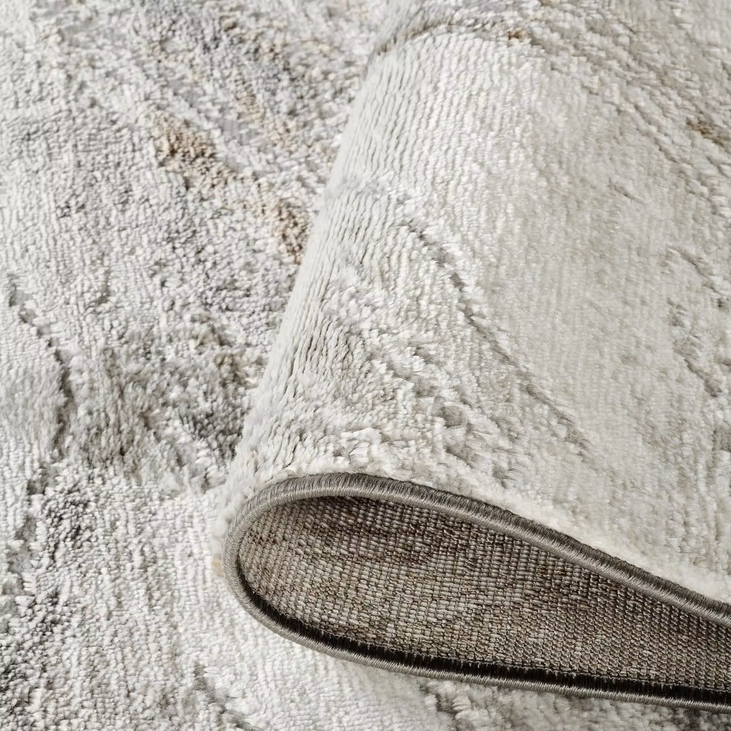 Desire Rugs Novu Modern Abstract Living Room Area Rug in Beige and Grey, W/D/H: 170 x 120 cm – 2