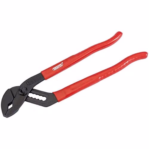 Draper Redline Carbon Steel Water Pump Pliers in Black and Red, 240mm