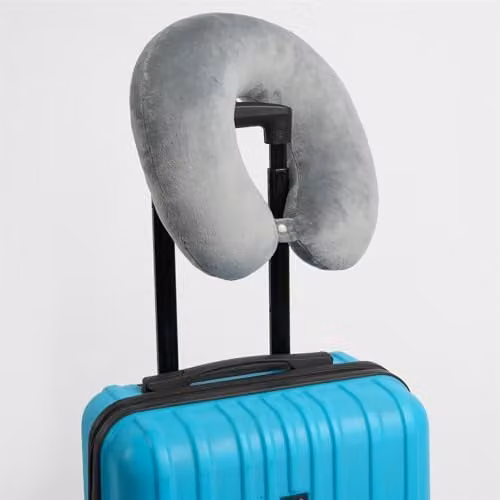 OHS Ergonomic Soft Foam Travel Neck Pillow, Grey, 30 x 30 x 30 cm – 4