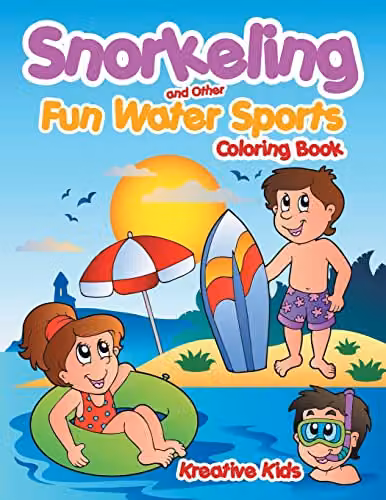 Kreative Kids Snorkeling and Other Fun Water Sports Colouring Book for Children, Multicolour