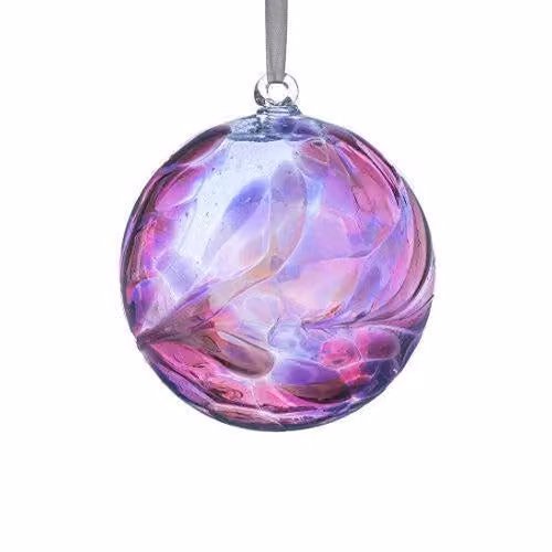 Sienna Glass Archangel Jeremiel Pink Angel Orb Handcrafted Glass Keepsake, Diameter: 10 cm – 4