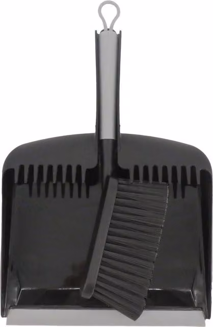 Argento Grey Plastic Dustpan and Brush Set