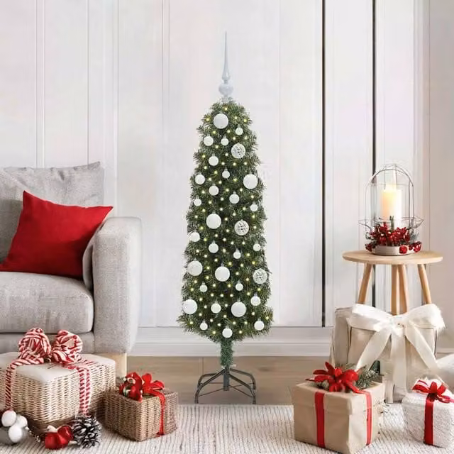 Berkfield Home Artificial Christmas Tree with 150 LEDs and Stand, Green, Height: 120 cm – 1