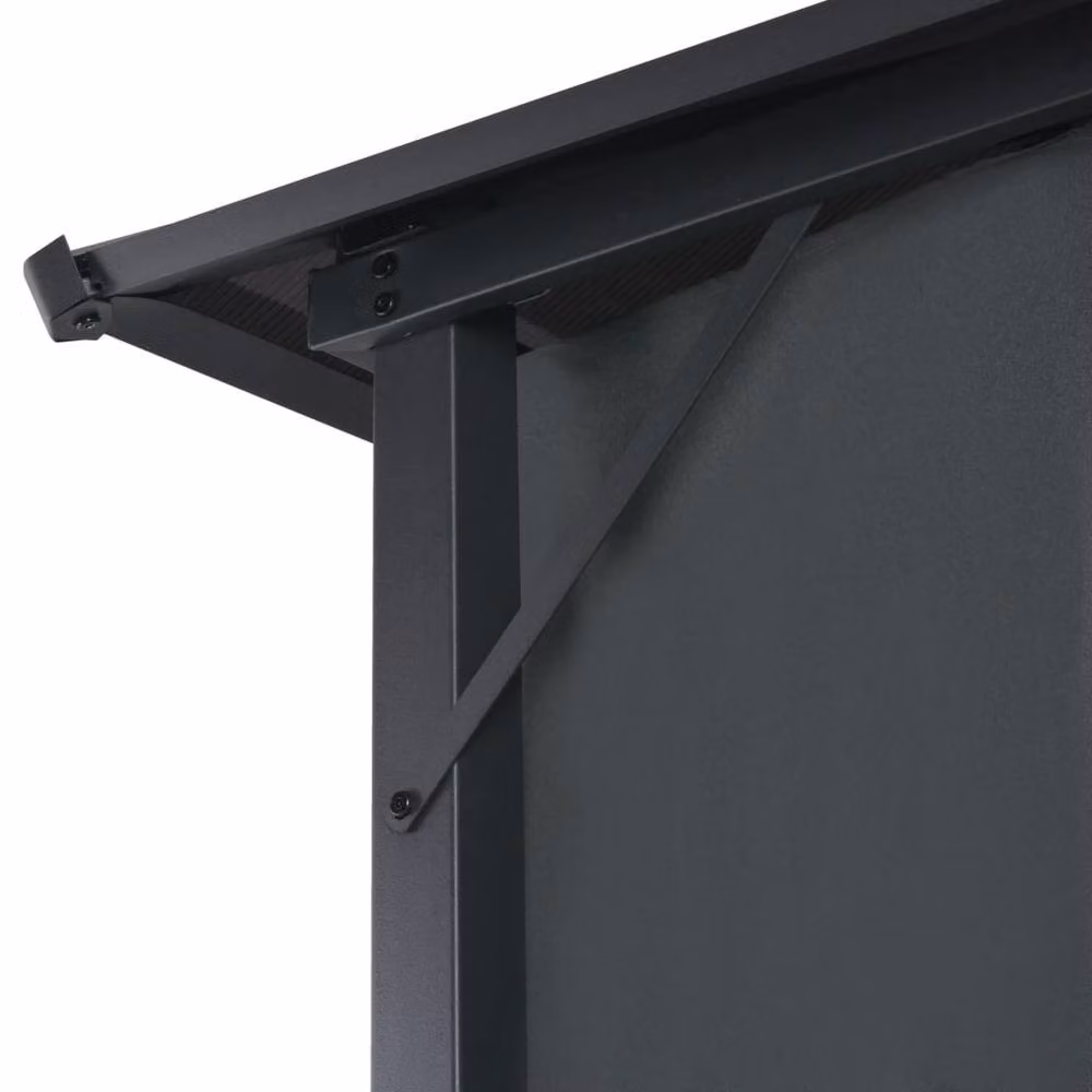 Berkfield Home Aluminium Gazebo with Curtains, Black, W/D/H: 300 x 300 x 260 cm – 3