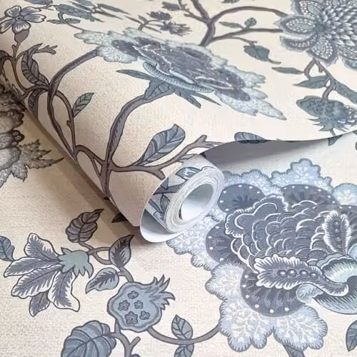 Holden Decor Jacobean Trail Blue Floral Botanical Classic Wallpaper – 2
