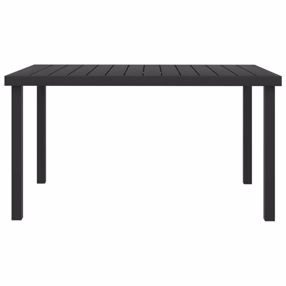 Berkfield Home Garden Table in Black Aluminium and WPC, W/D/H: 140 x 90 x 74 cm – 2