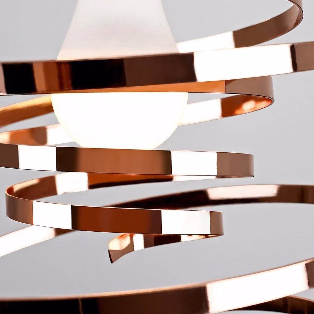 ValueLights Bensson Pair of Copper Metal Ceiling Pendant Shades, Width: 30 cm – 2