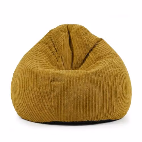 rucomfy Jumbo Cord Slouchbag Adult Beanbag Chair in Yellow – 1