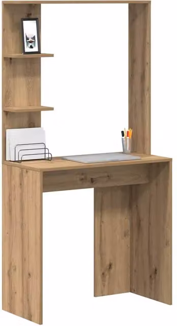 Berkfield Home Modern Artisan Oak Writing Desk in Brown – 1