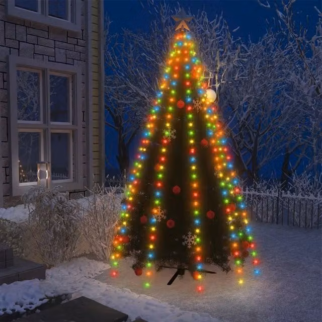 Berkfield Home Multicolour Christmas Tree LED Net Lights with 300 LEDs, 300 cm – 1