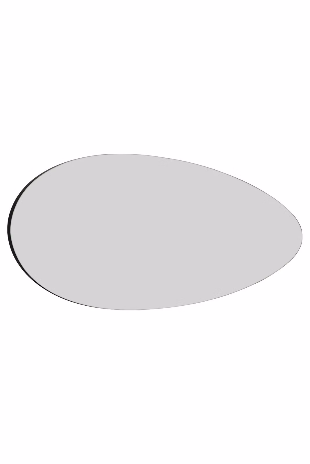 MirrorOutlet The Tear Drop Frameless Glass Wall Mirror in Silver, W: 120 cm, H: 45 cm – 3