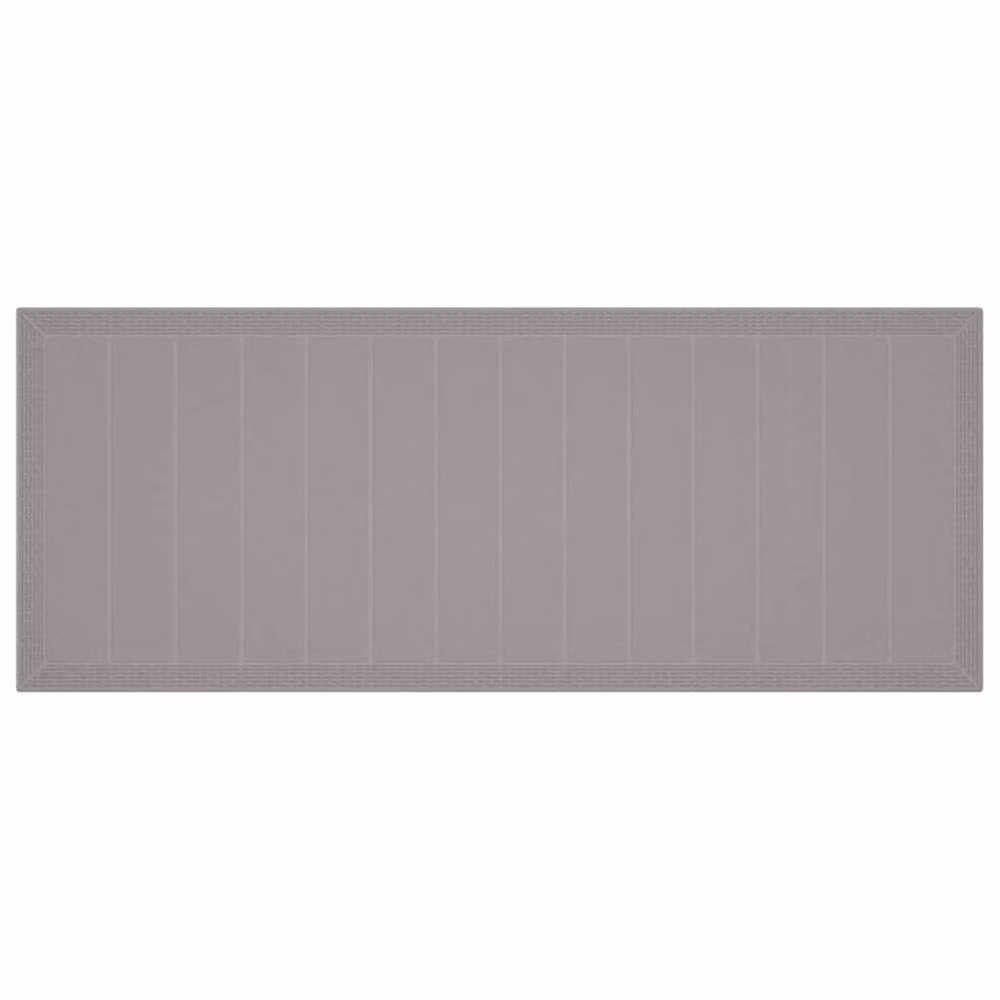 Berkfield Home Extendable Rectangular Garden Table in Light Grey Poly Rattan, W/D/H: 250 x 100 x 73 cm – 3