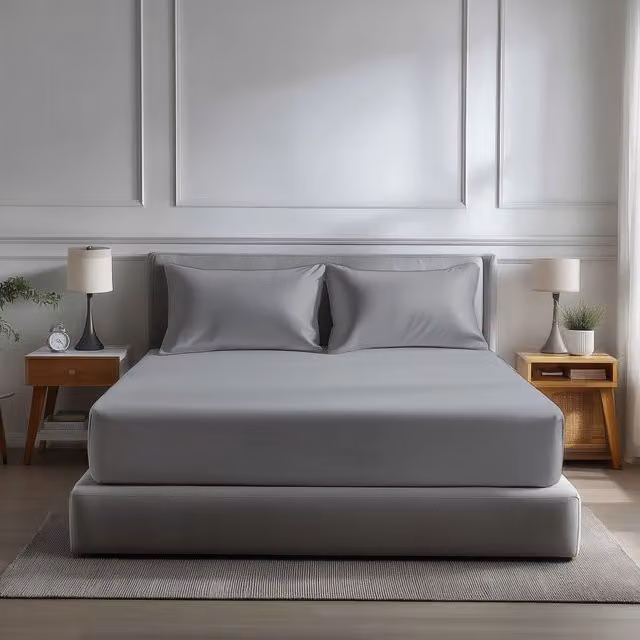 Snug City Silver Microfibre Soft Touch Extra Deep Fitted Sheet, Super King, Depth: 40 cm