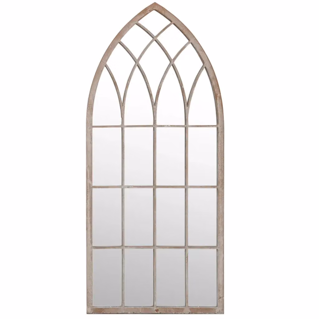 Berkfield Home Antique Geometric Wall Mirror in Sand Beige, W: 70 cm, H: 30 cm – 2