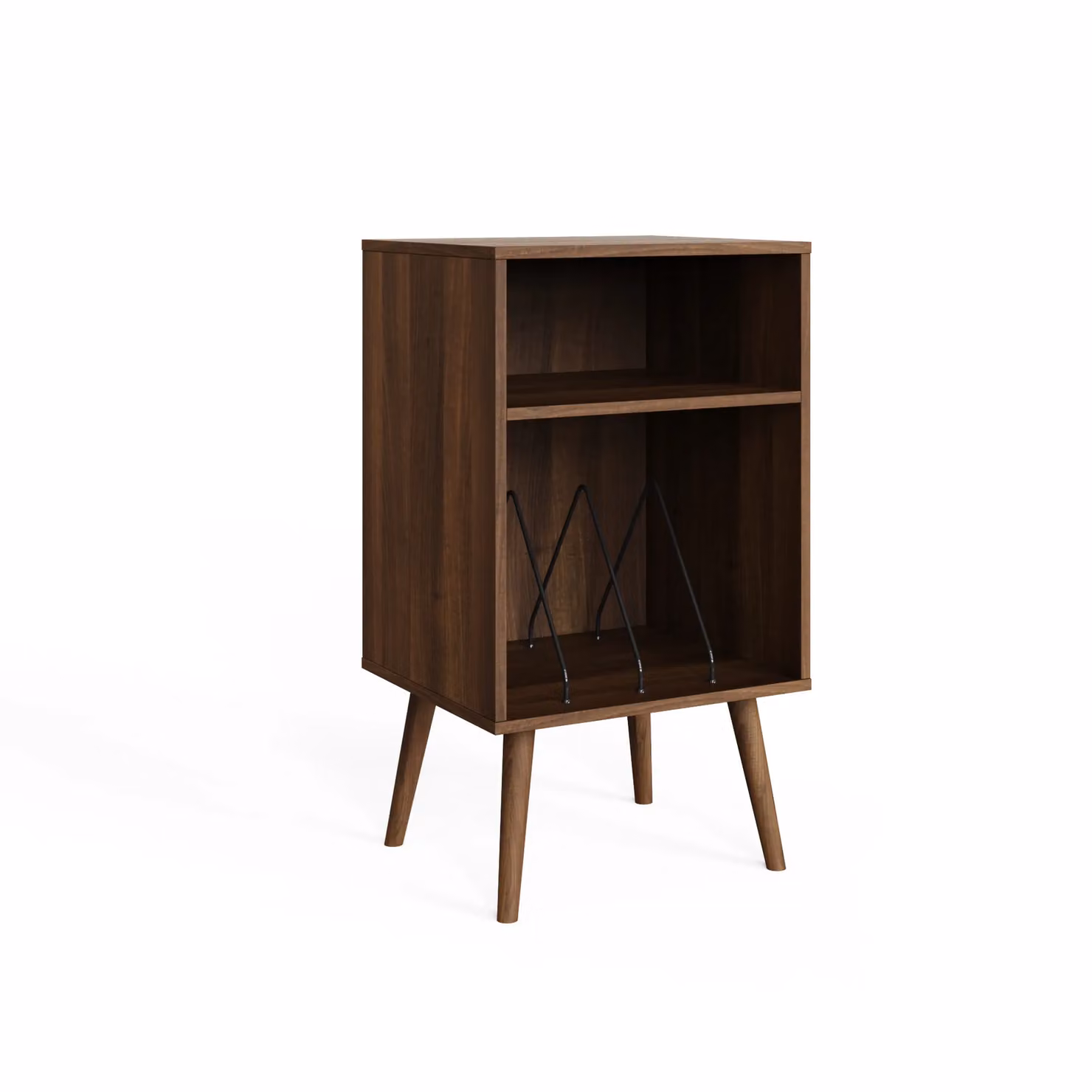 GFW Jaxon Compact Vinyl Turntable Stand in Brown Wood – 2