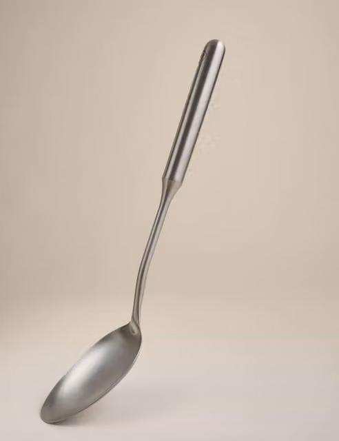 M&S x Tom Kerridge Stainless Steel Oval Solid Spoon in Silver